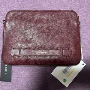 NEW DOLCE & GABBANA Leather Wristlet Bag Clutch - Burgundy